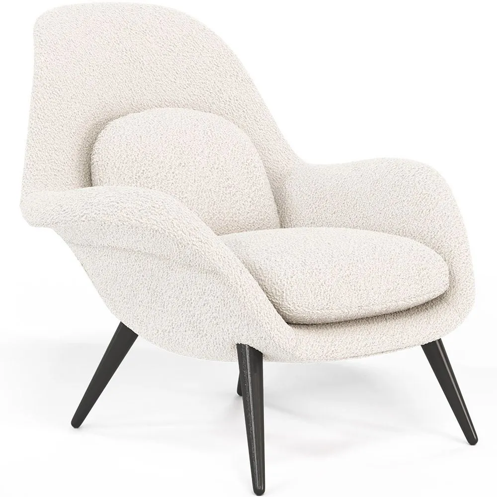 Fauteuil bekleed met bouclé stof - Uyere image 8