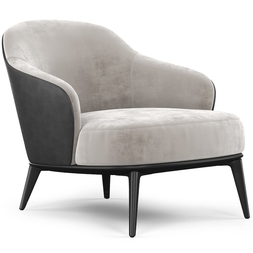 Fluwelen beklede fauteuil - Luc image 8