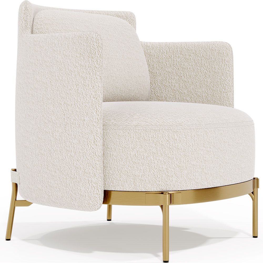 Design Fauteuil - Bekleed met Bouclé-stof - Terrec image 8