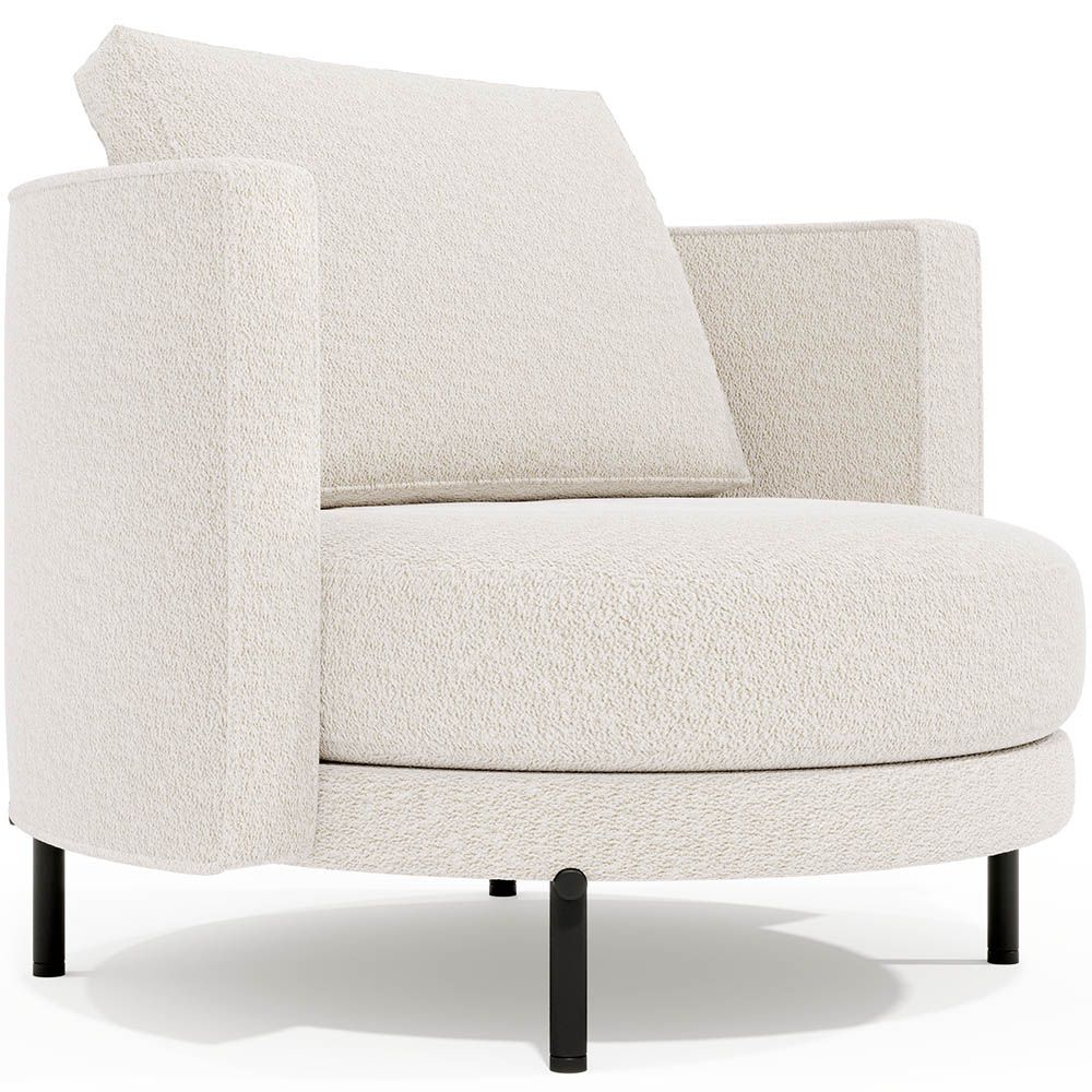Design Fauteuil - Gestoffeerd met Bouclé Stof - Maura image 8