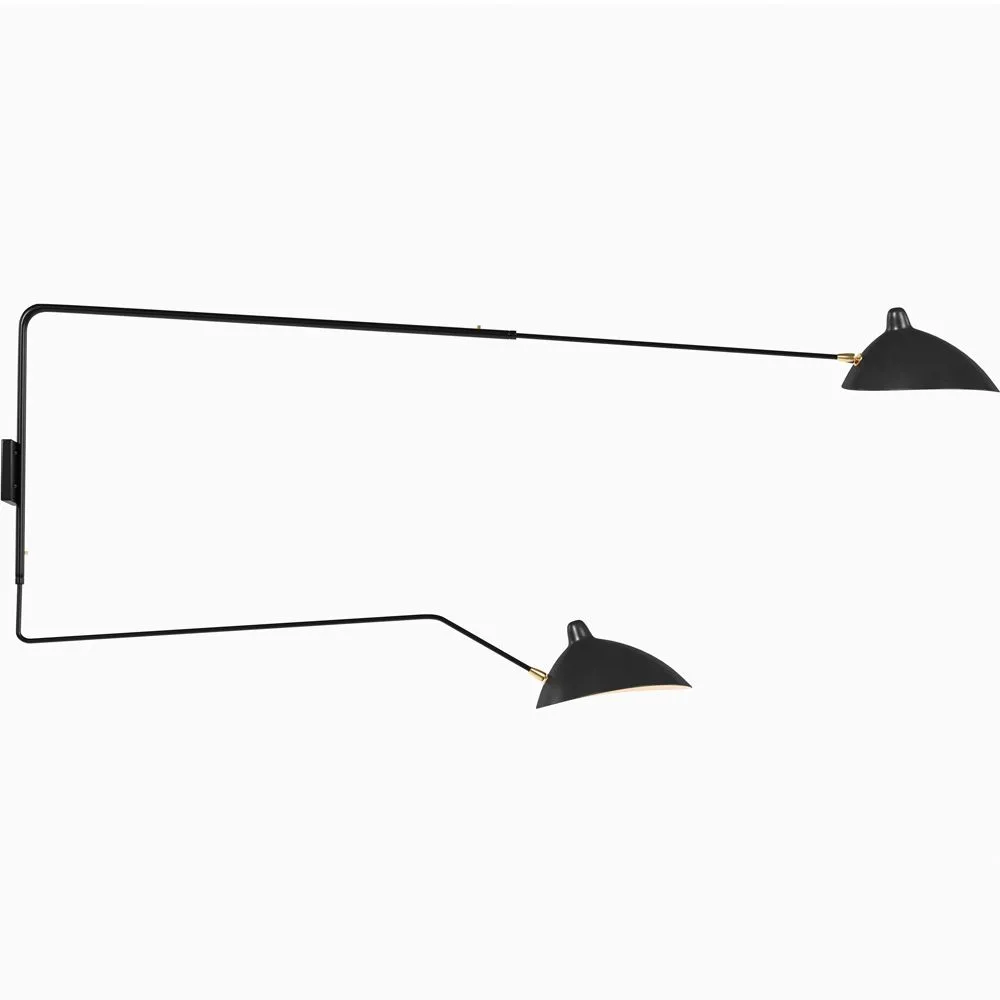 Flexo Lamp - Wandlamp - 2 armen zwart - George image 8