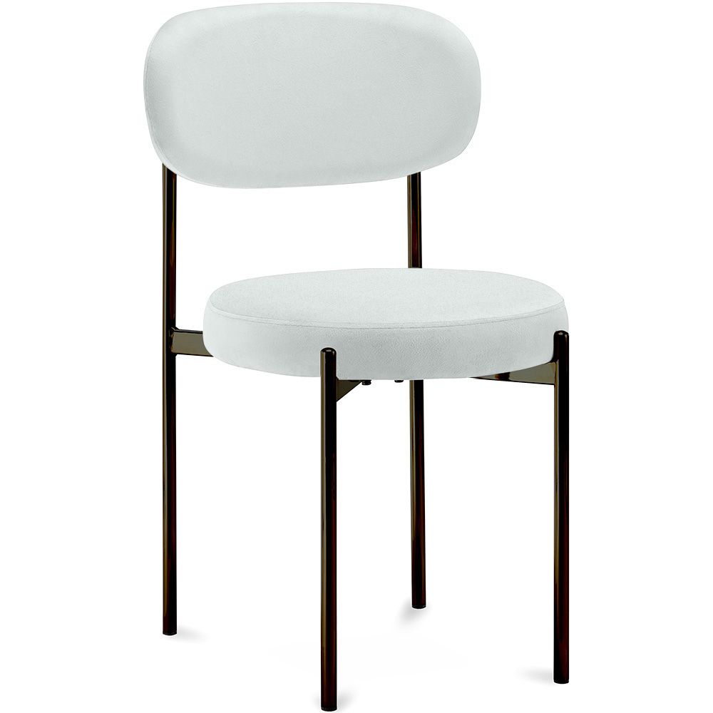 Eetkamerstoel - Bekleed met fluweel - Zwart metaal - Margot image 8