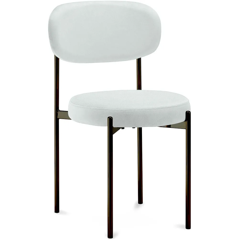 Eetkamerstoel - Bekleed met fluweel - Zwart metaal - Margot image 8