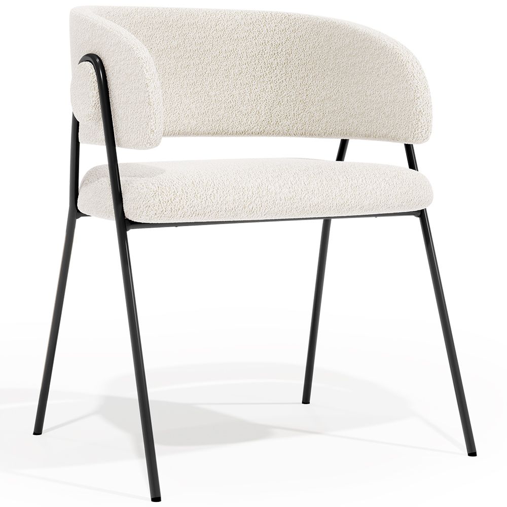 Eetkamerstoel - Bekleed met bouclé-stof - Charke image 8