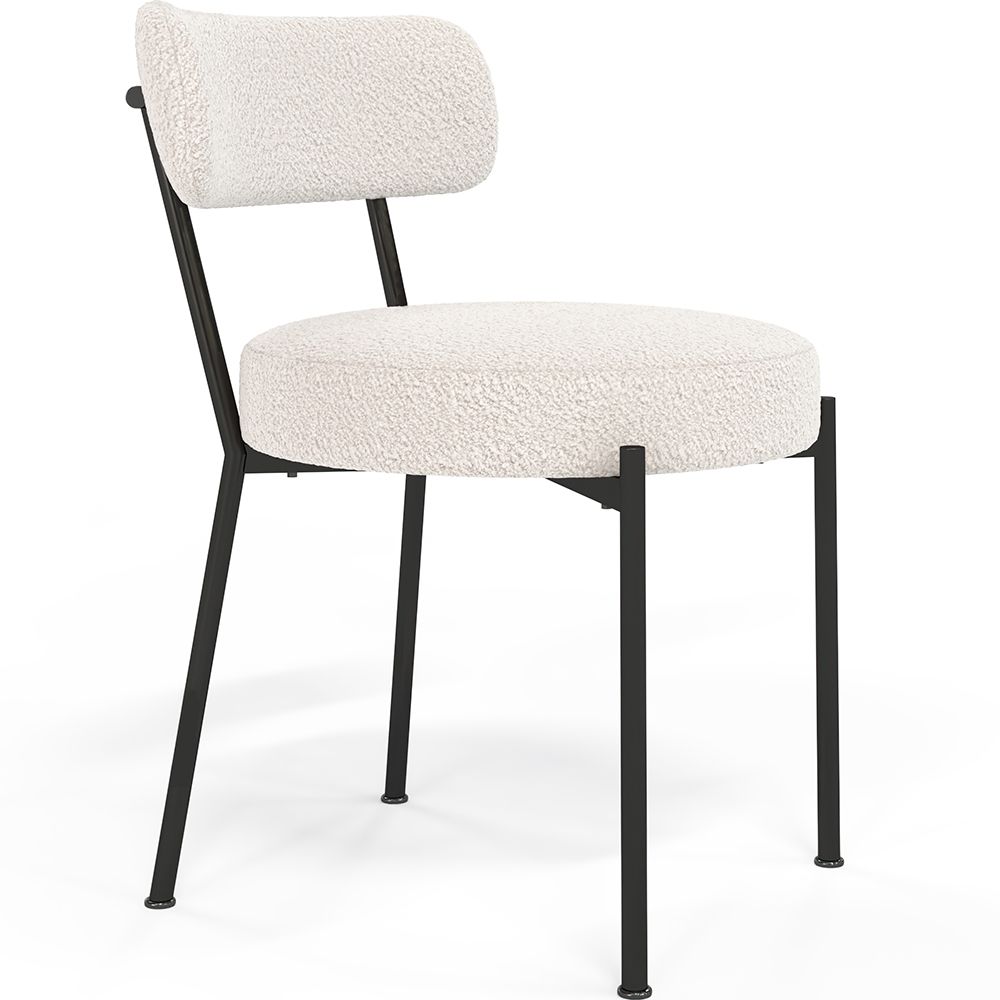 Eetkamerstoel - Gestoffeerd met Bouclé-stof - Raga image 8