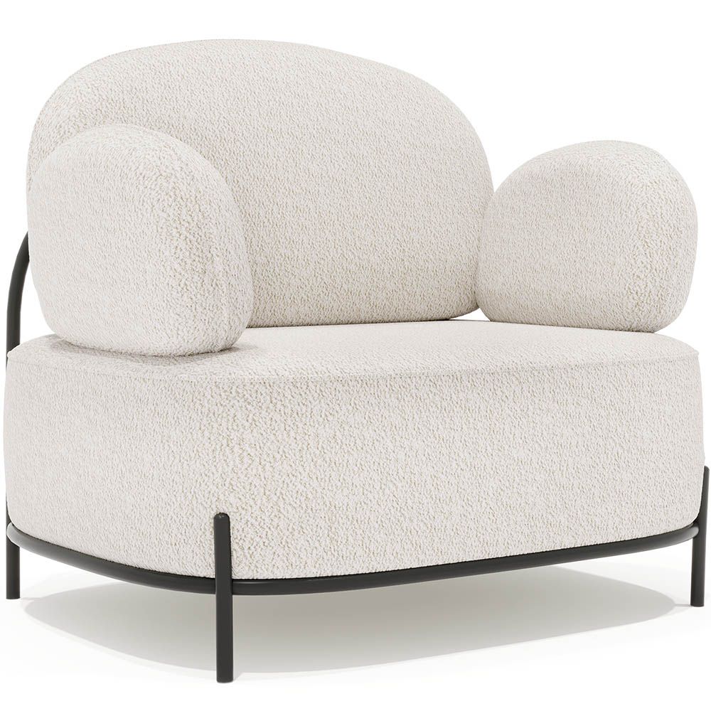 Designstoel - Bekleed met bouclé-stof - Baman image 8