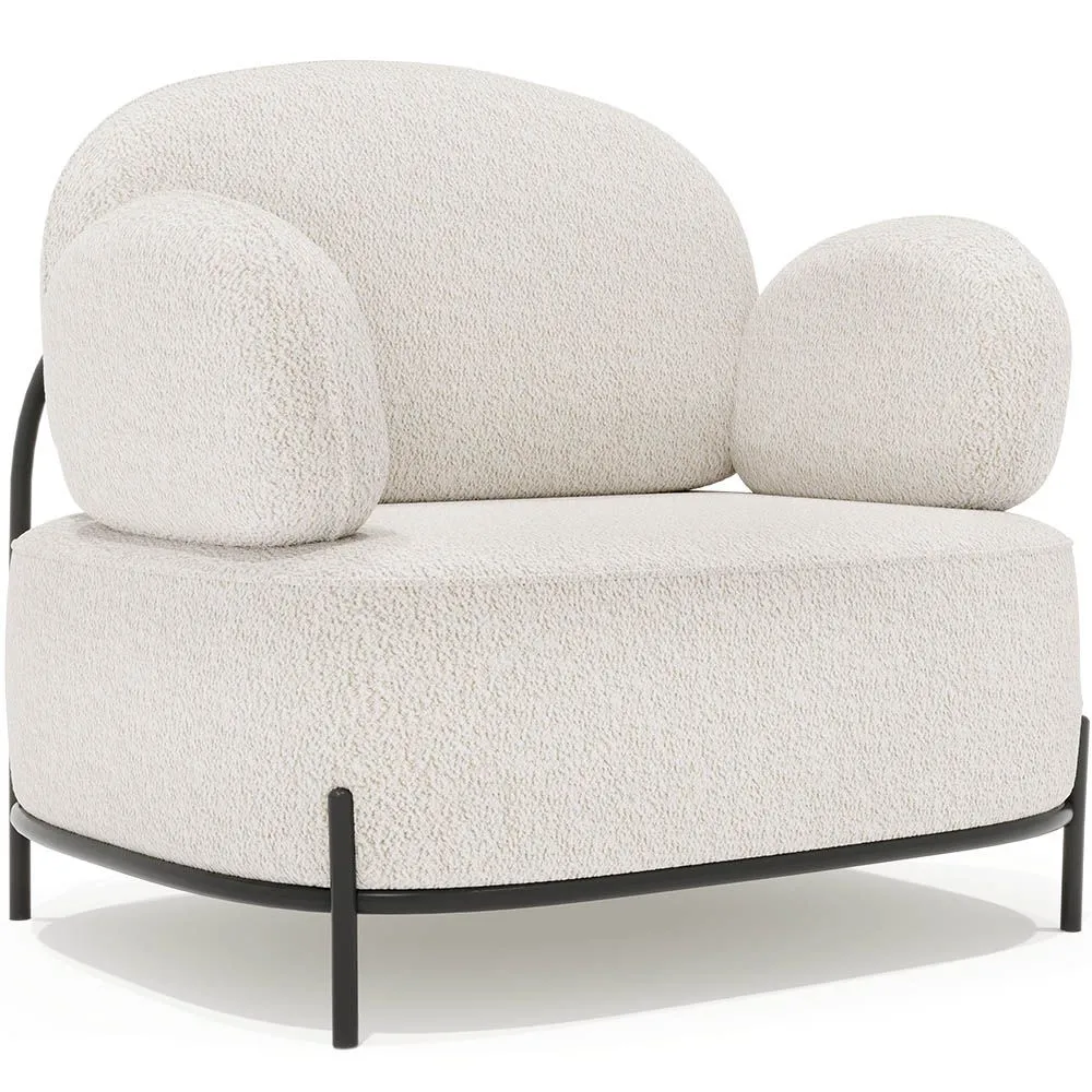 Designstoel - Bekleed met bouclé-stof - Baman image 8