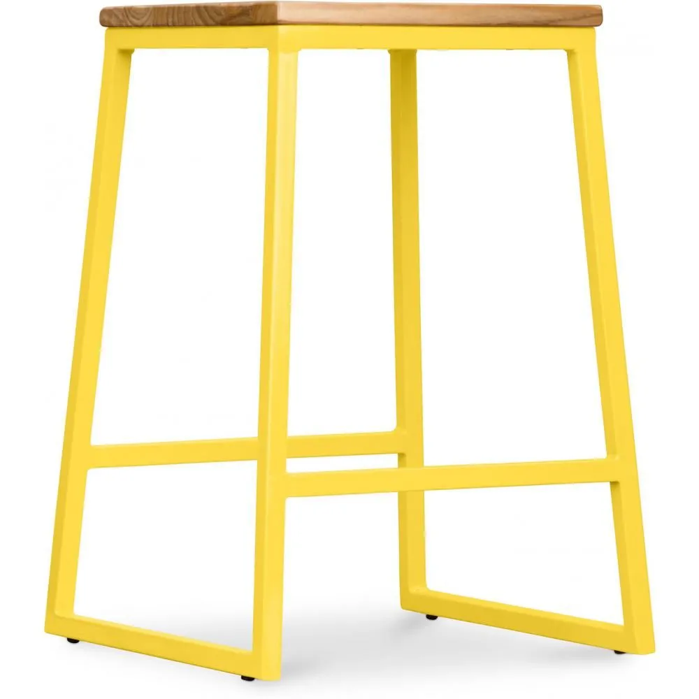 Barkruk industrieel ontwerp - hout en metaal - 60cm - Big Boy image 8