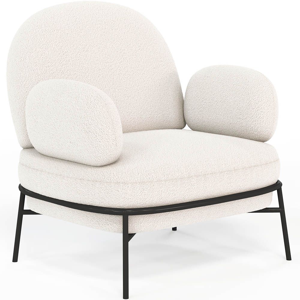 Designer Fauteuil - Gestoffeerd in Bouclé Stof - Alia image 8