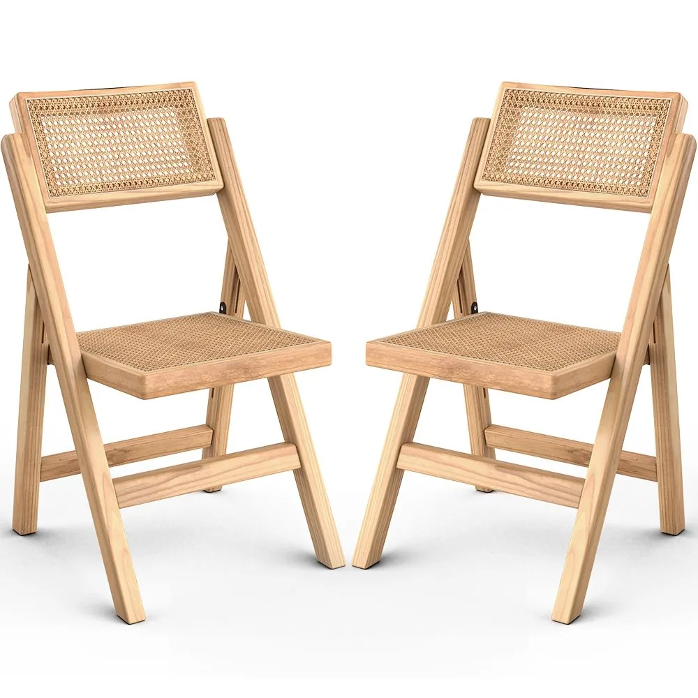 Pakket van 2 Eetkamerstoel van Canage rotan en hout - Umbra image 8
