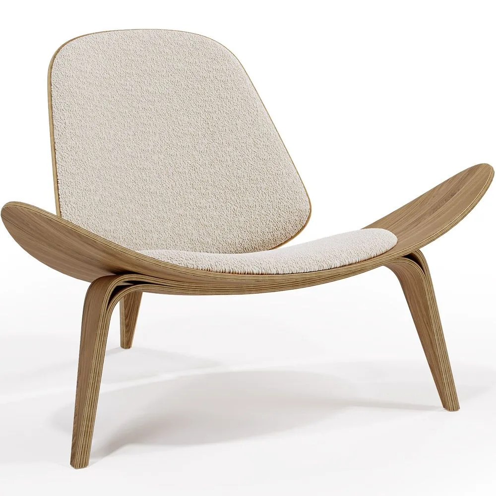 Design Fauteuil - Scandinavische Fauteuil - Bekleed met Boucle - Lucy image 8