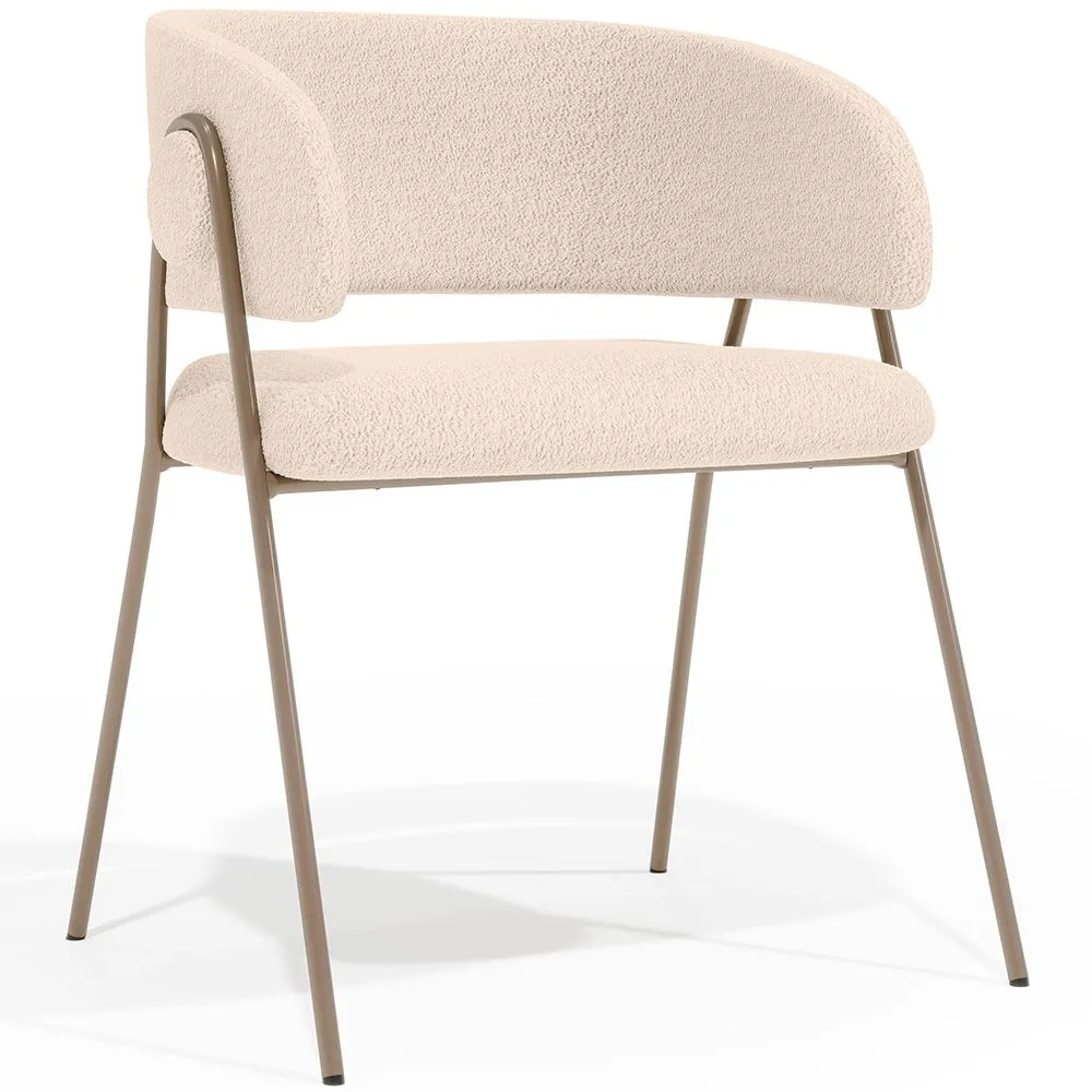 Eetkamerstoel - Bekleed met bouclé-stof - Charke image 8