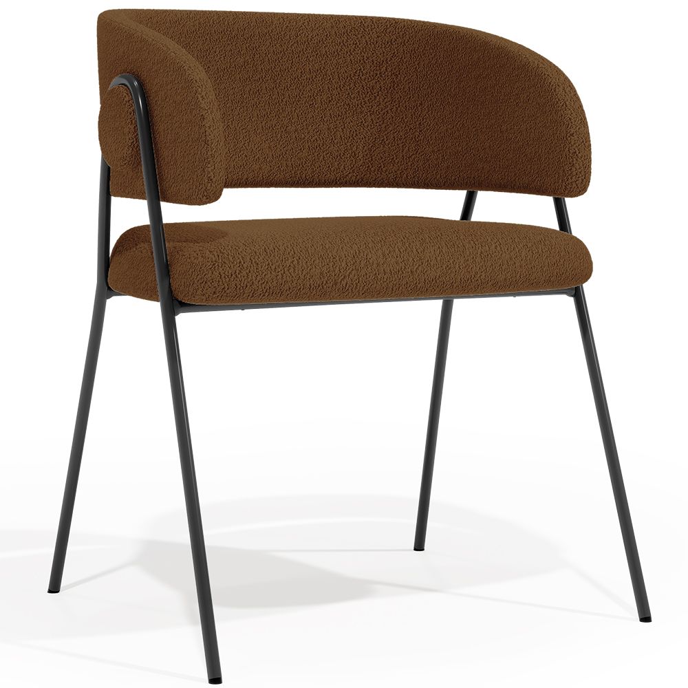 Eetkamerstoel - Bekleed met bouclé-stof - Charke image 8