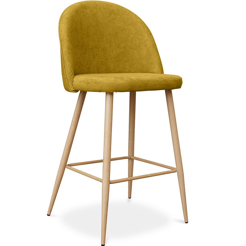 Met stof beklede kruk - Scandinavisch design - 66cm - Evelyne image 8