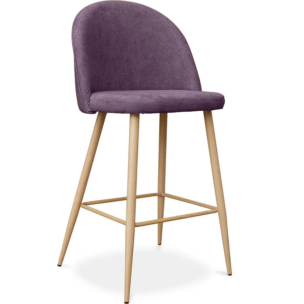 Met stof beklede kruk - Scandinavisch design - 66cm - Evelyne image 8