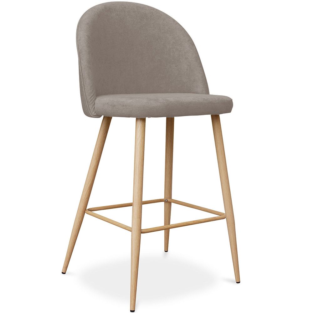 Met stof beklede kruk - Scandinavisch design - 66cm - Evelyne image 8