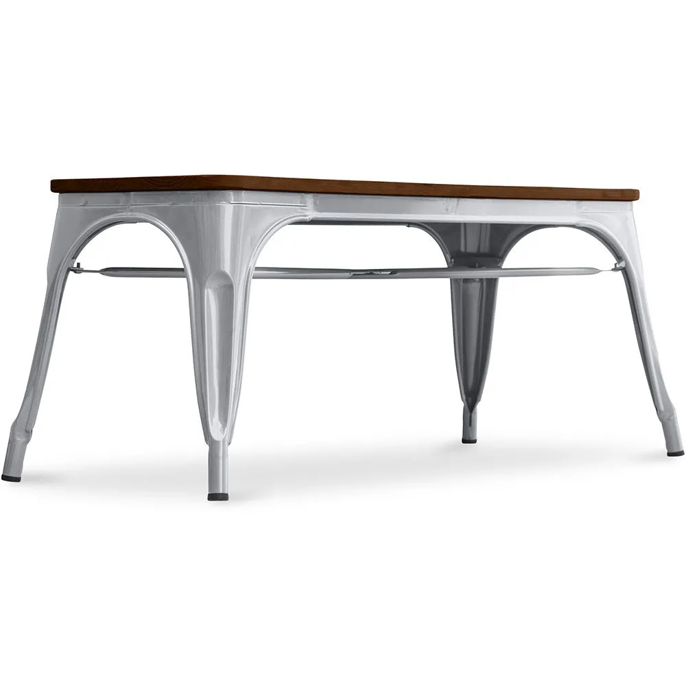 Industrieel Design Bank - Hout en Metaal - Stylix image 8