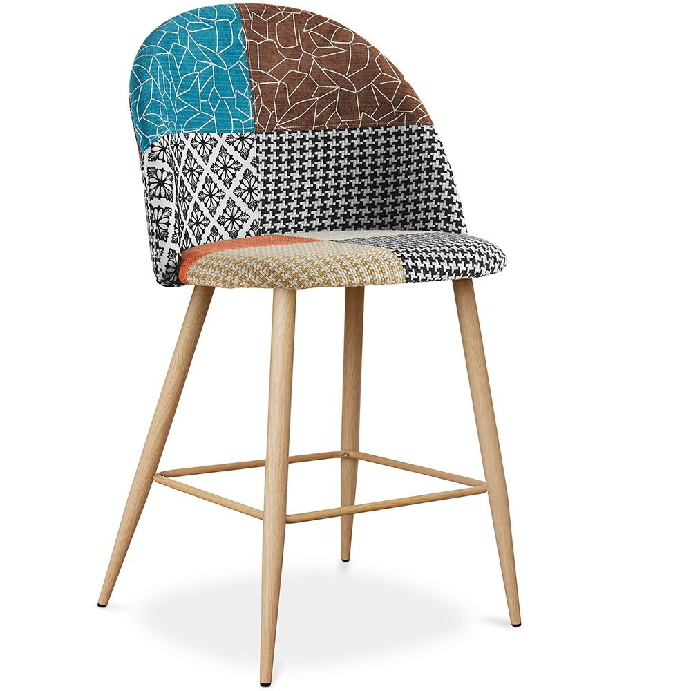 Patchwork beklede kruk - Scandinavische stijl - 66cm -  Evelyne image 8