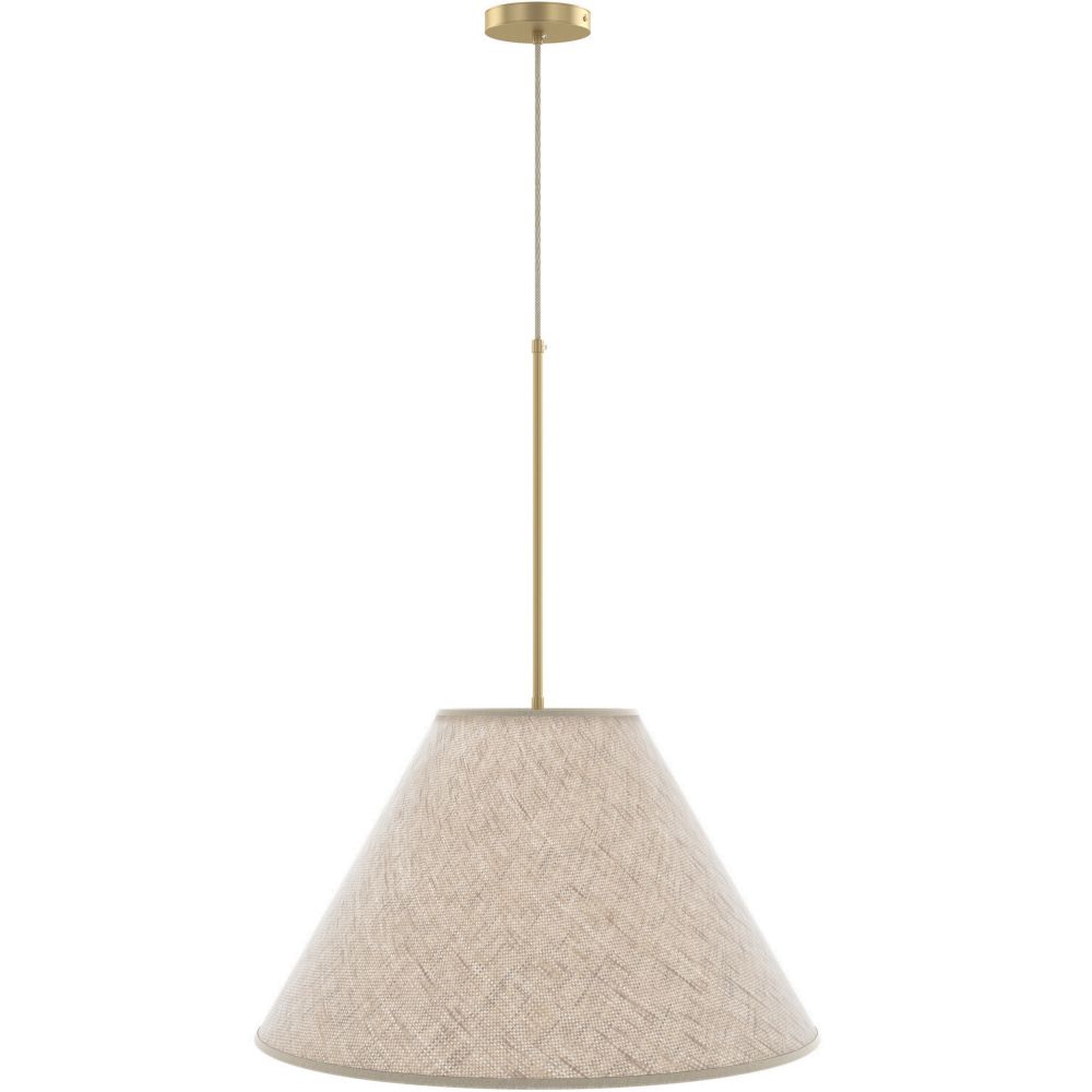 Hangende Plafondlamp met Beige Stoffen Kap - Fula image 8