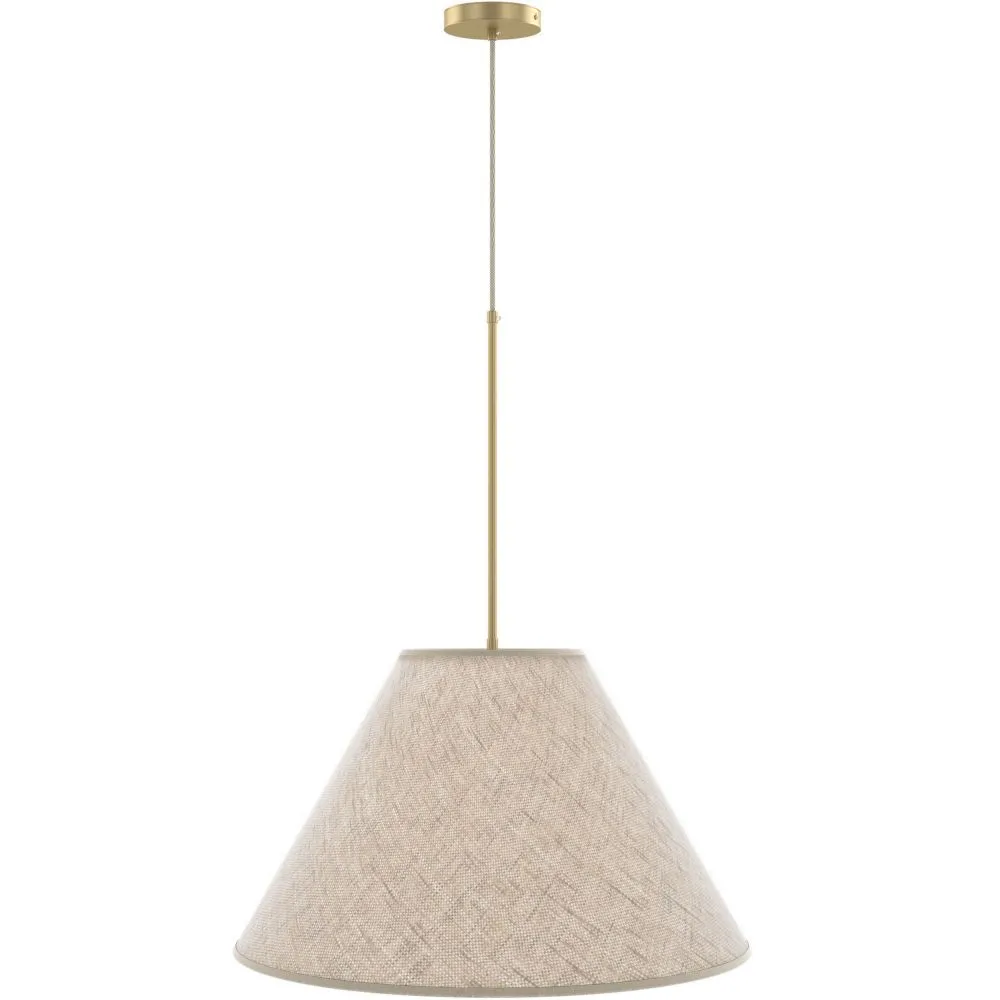 Hangende Plafondlamp met Beige Stoffen Kap - Fula image 8