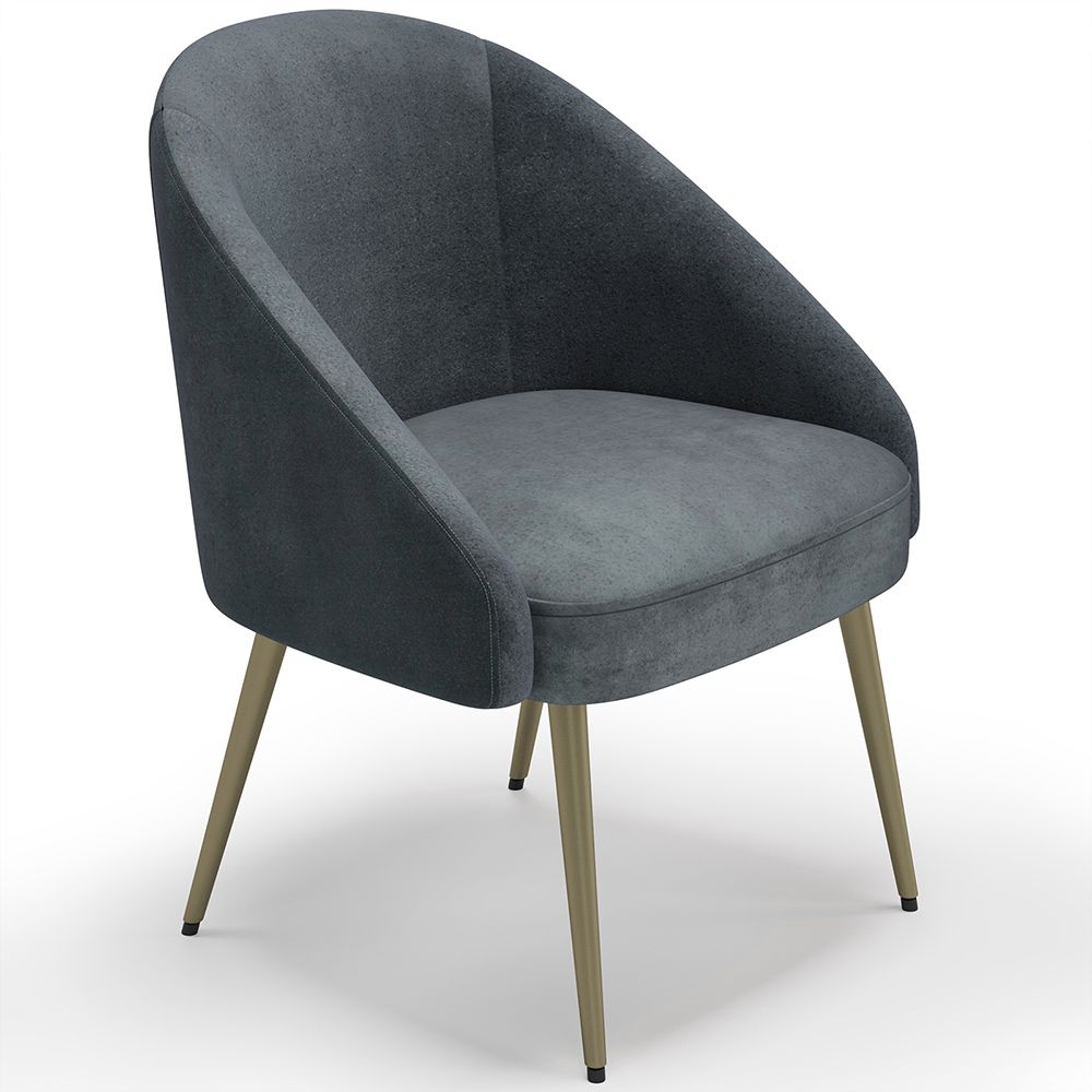 Design fauteuil - bekleed met fluweel - Gouden poot - Wasda image 8