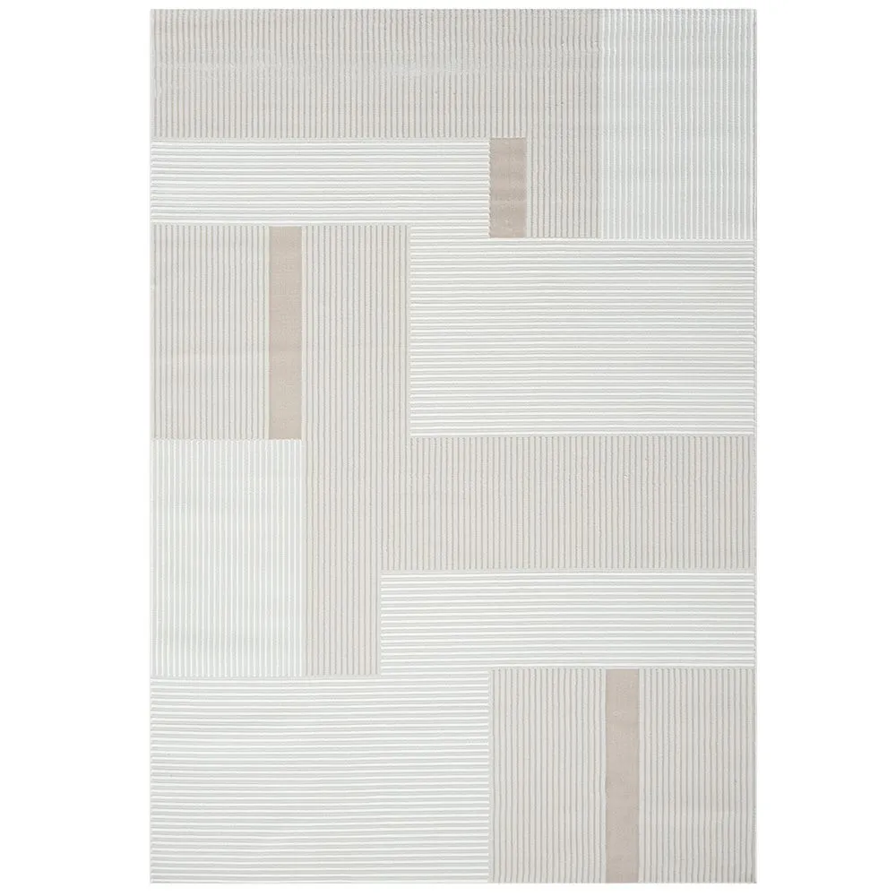 Groot Tapijt met Eigentijds Modern Ontwerp - Beige (290x200 cm) - Qara image 8