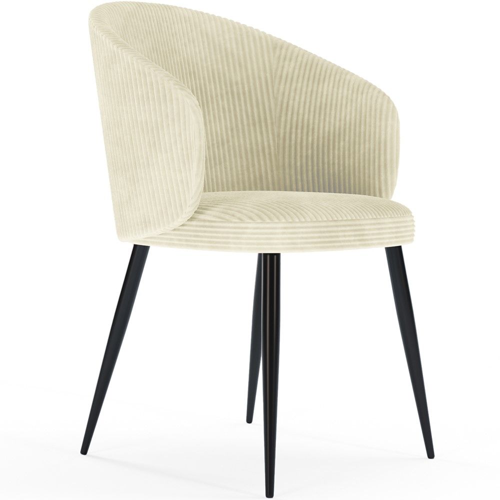 Met Ribfluweel Beklede Eetkamerstoel - Feudum image 8