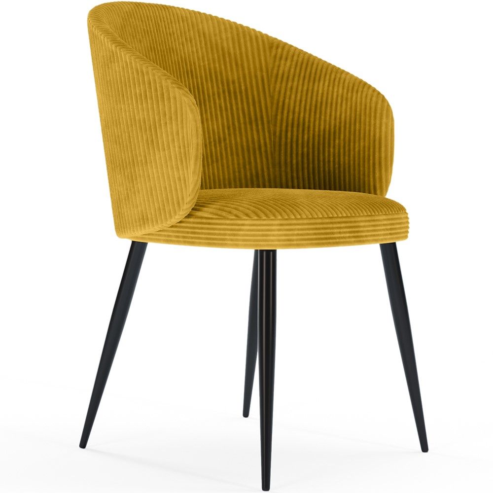 Met Ribfluweel Beklede Eetkamerstoel - Feudum image 8