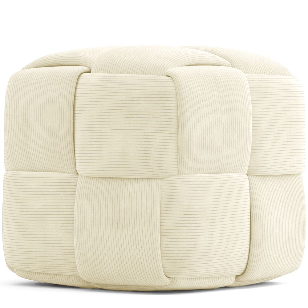 Vierkante Poef Bekleed met Ribfluweel - Modern Ontwerp - Cube image 8