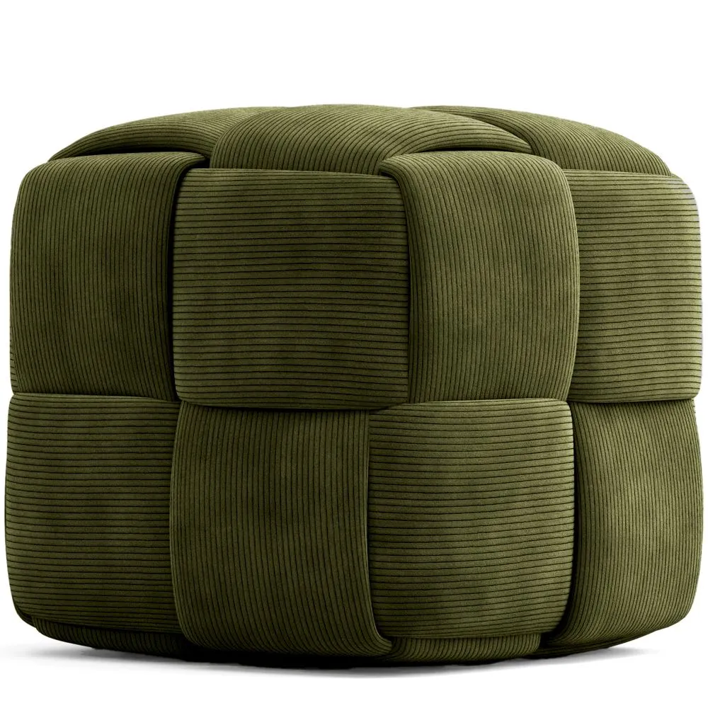 Vierkante Poef Bekleed met Ribfluweel - Modern Ontwerp - Cube image 8