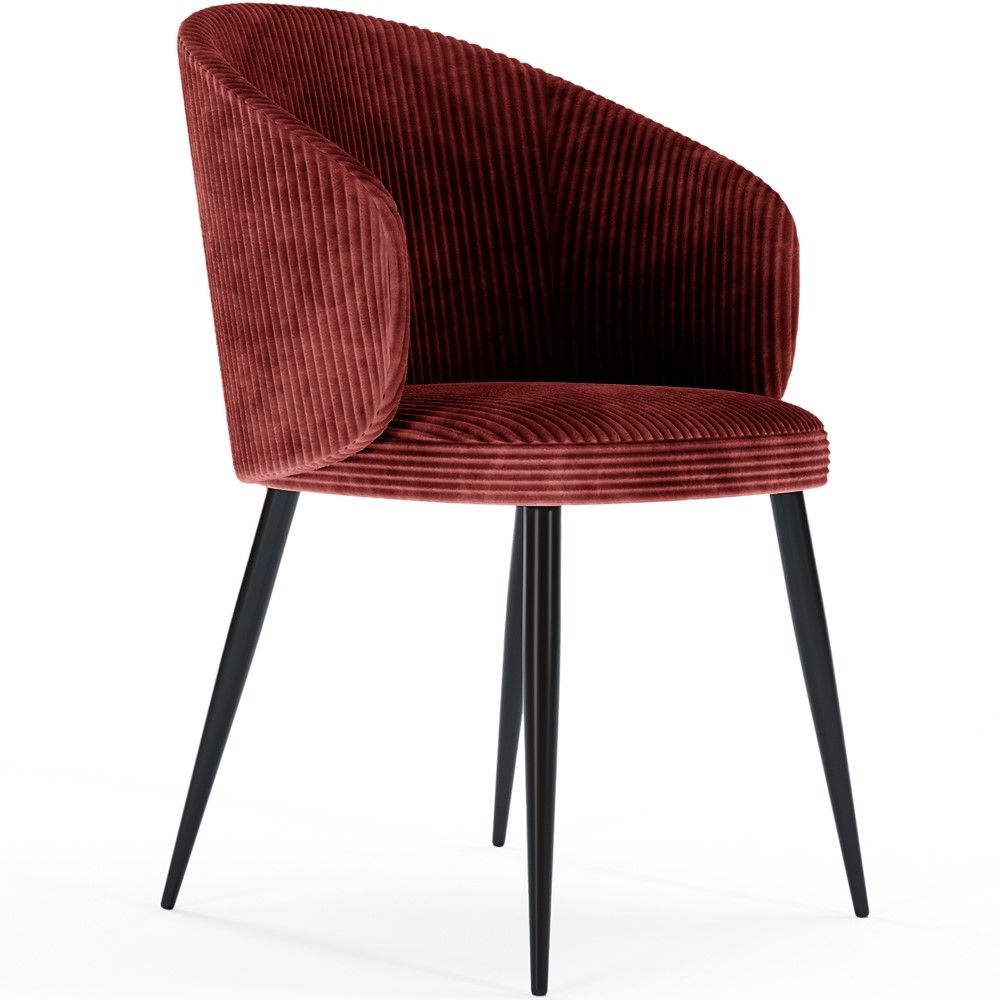 Met Ribfluweel Beklede Eetkamerstoel - Feudum image 8
