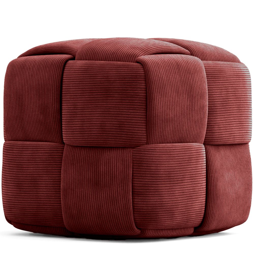 Vierkante Poef Bekleed met Ribfluweel - Modern Ontwerp - Cube image 8