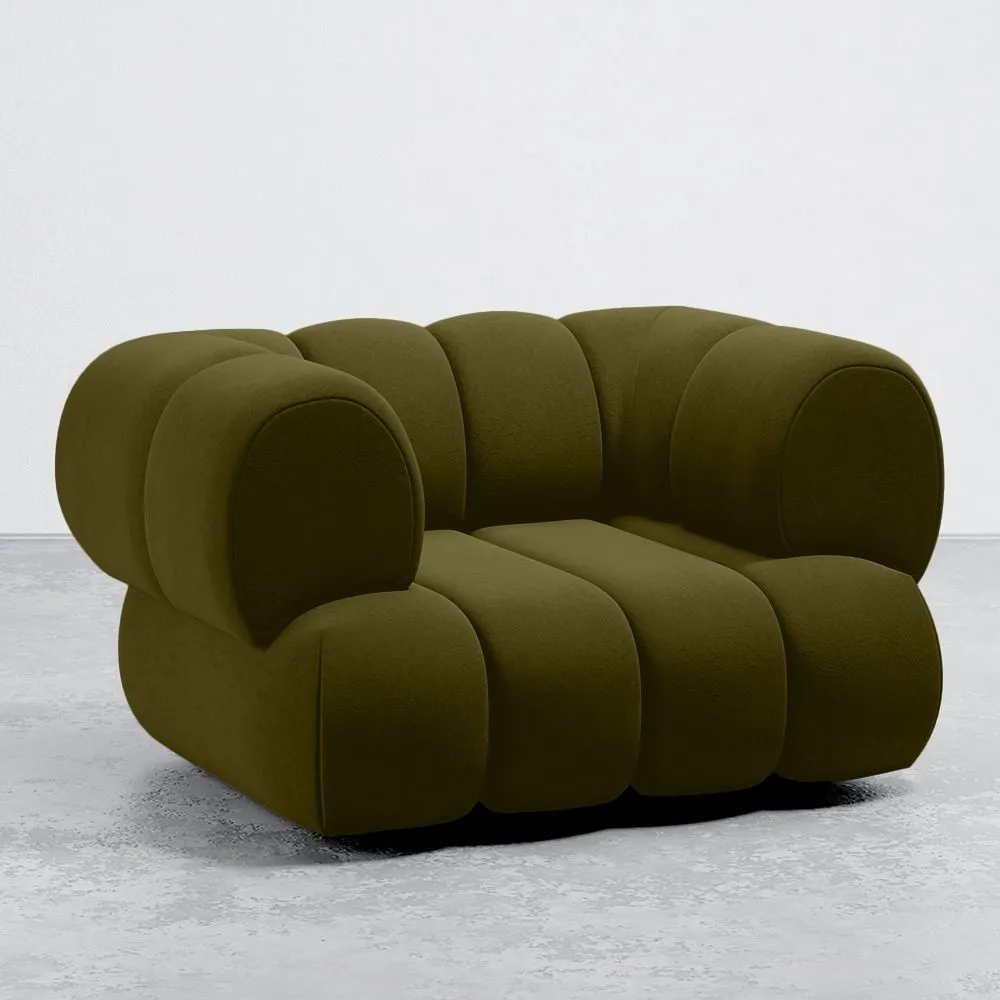Velours Beklede Fauteuil - Moderne Stijl - Gebogen Velvet image 8