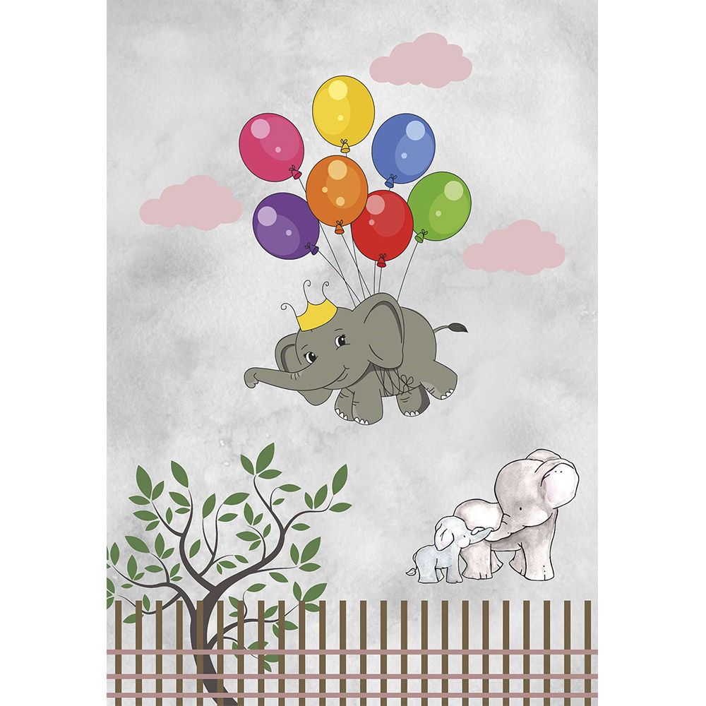 Groot Kindervloerkleed met Vliegende Olifant Ontwerp - Veelkleurig (290x200 cm) - Yumal image 8