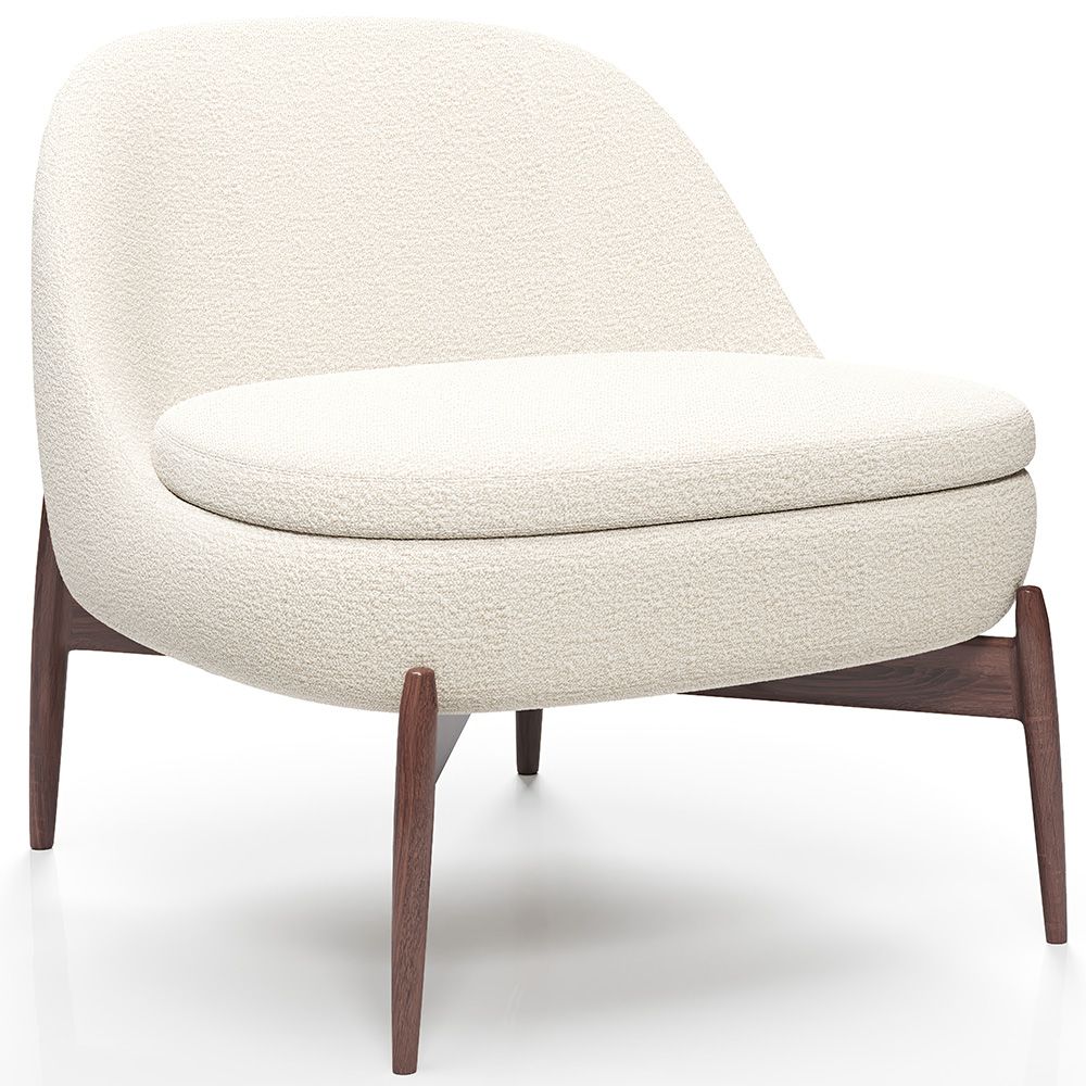 Beklede Stoel met Scandinavisch, Gebogen Ontwerp - Larseen image 8