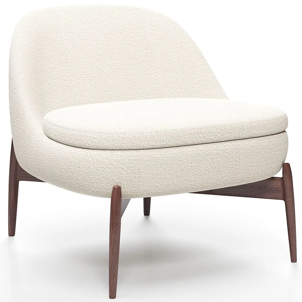 Beklede Stoel met Scandinavisch, Gebogen Ontwerp - Larseen image 8