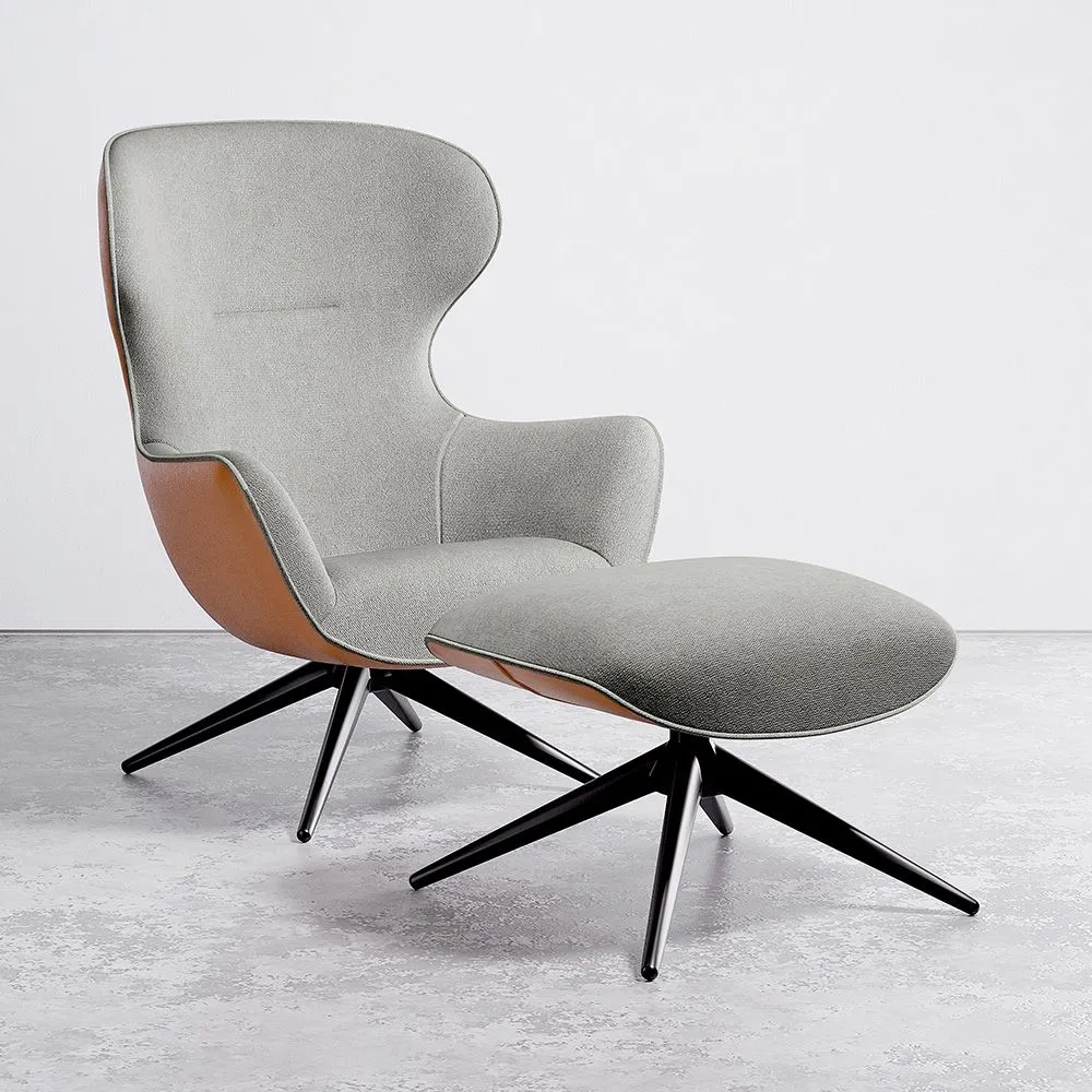 Contemporary Design Stoel met Voetensteun - Derta image 8