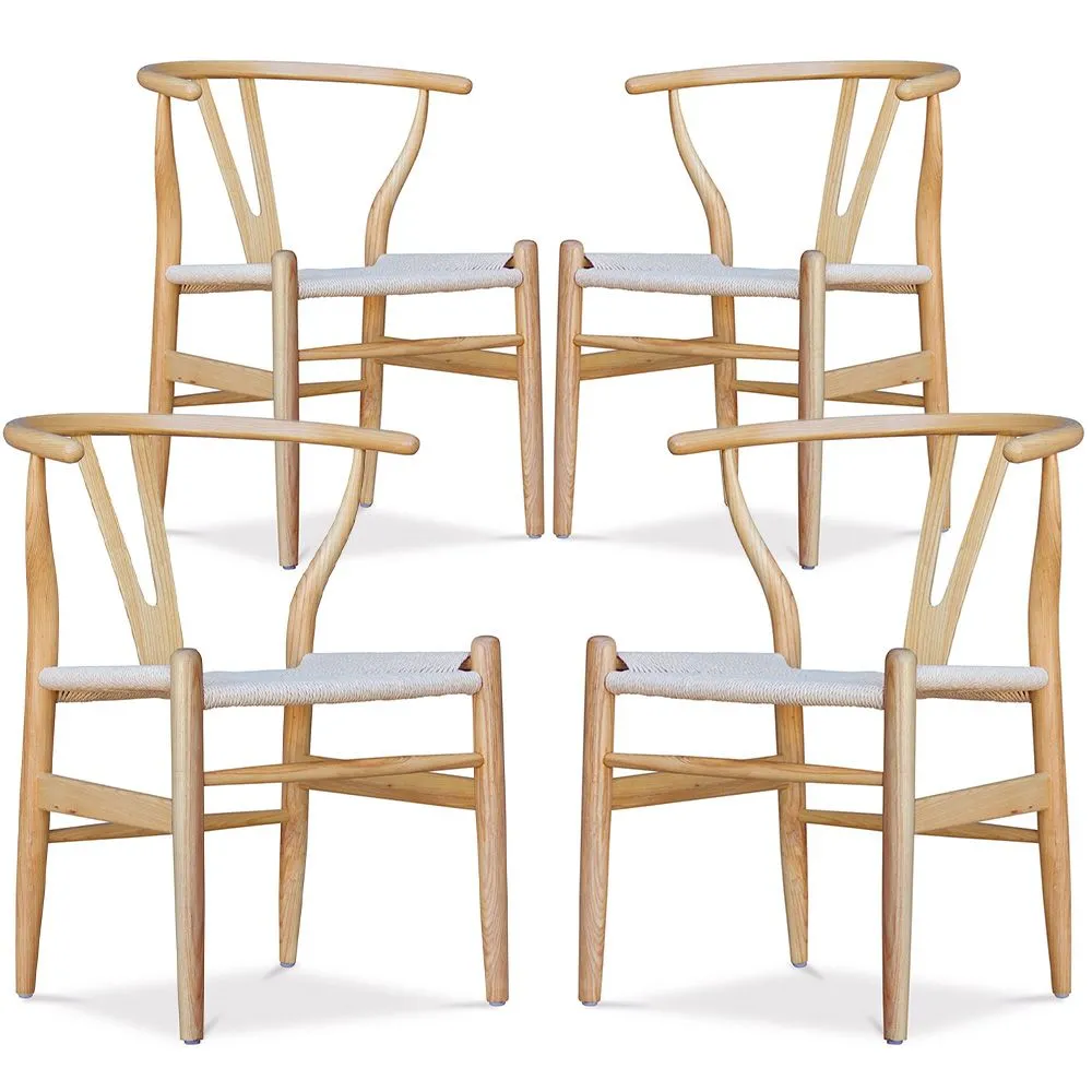Set van 4 Houten Eetkamerstoelen - Scandinavische Stijl - Wish image 8