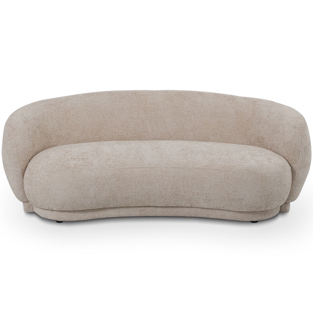 Gebogen Designbank in Hedendaagse Stijl Bekleed met Chenille - Curvy image 8