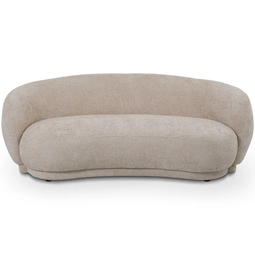 Gebogen Designbank in Hedendaagse Stijl Bekleed met Chenille - Curvy image 8
