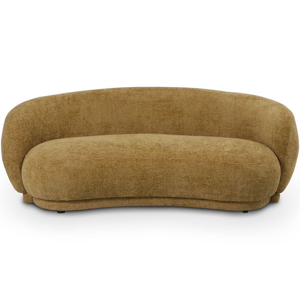 Gebogen Designbank in Hedendaagse Stijl Bekleed met Chenille - Curvy image 8
