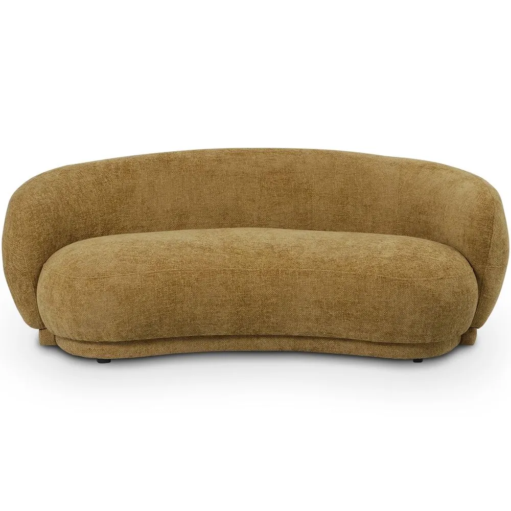 Gebogen Designbank in Hedendaagse Stijl Bekleed met Chenille - Curvy image 8