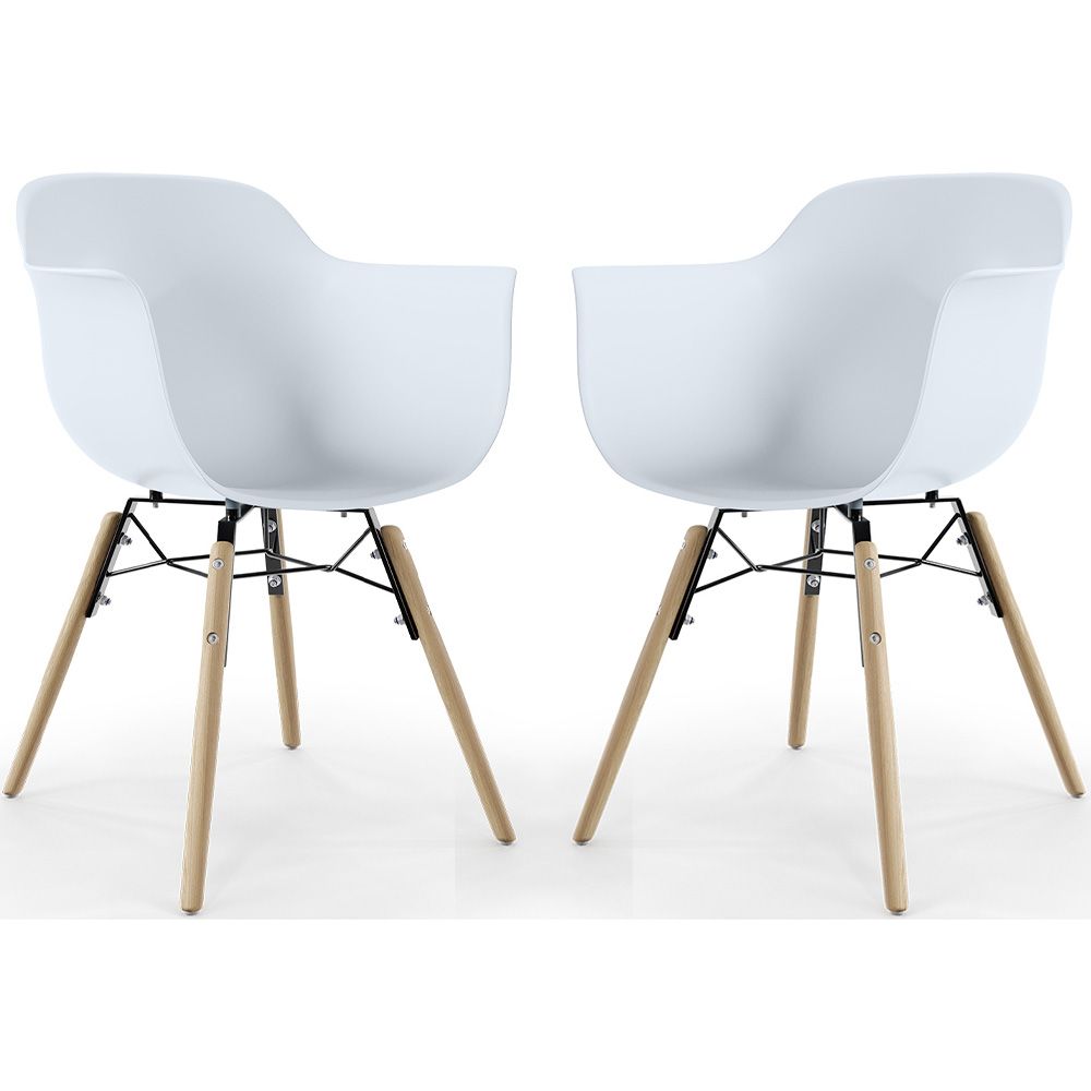 Eetkamerstoel - Scandinavisch Design - Houten Poten - Set van 2 - Nordika image 8