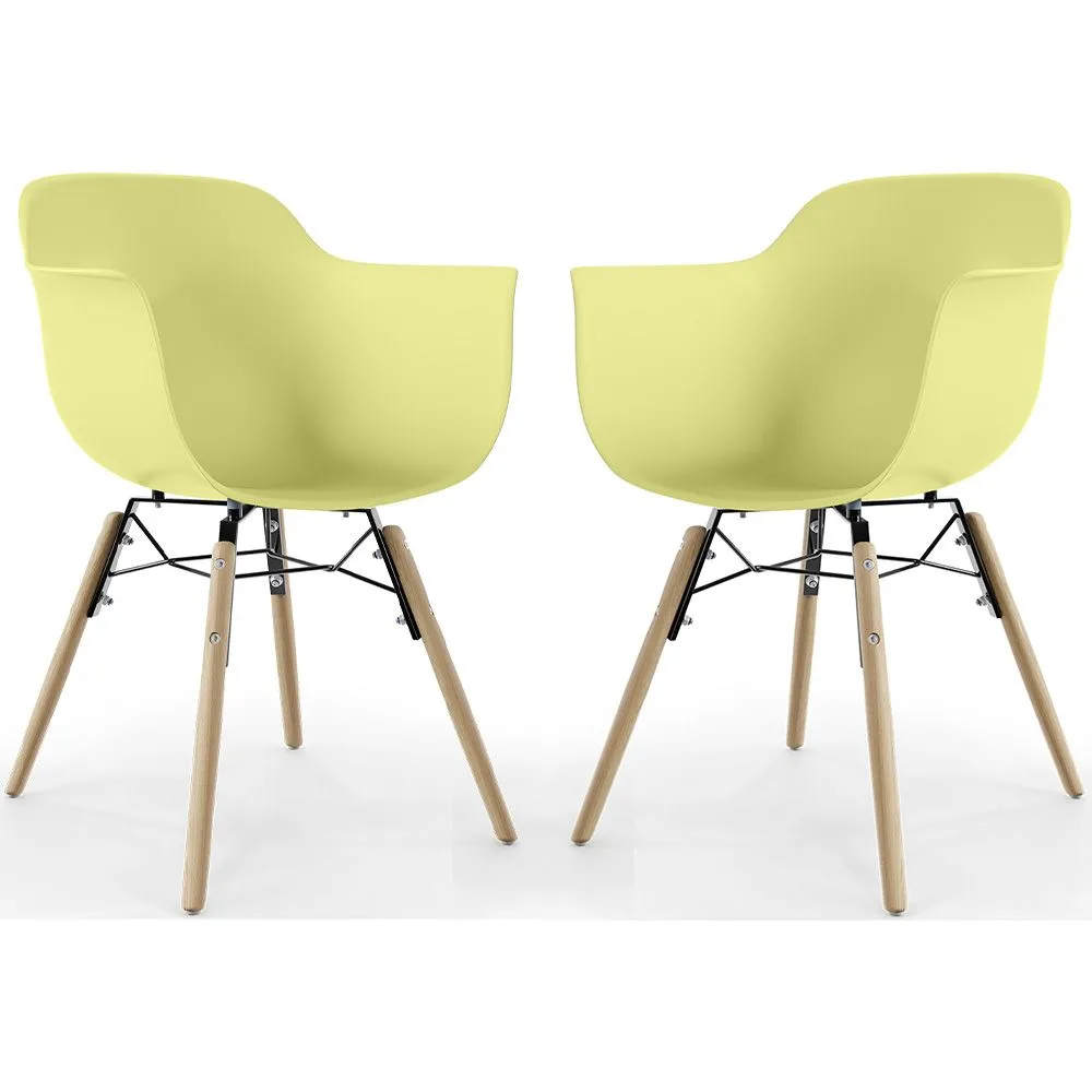Eetkamerstoel - Scandinavisch Design - Houten Poten - Set van 2 - Nordika image 8