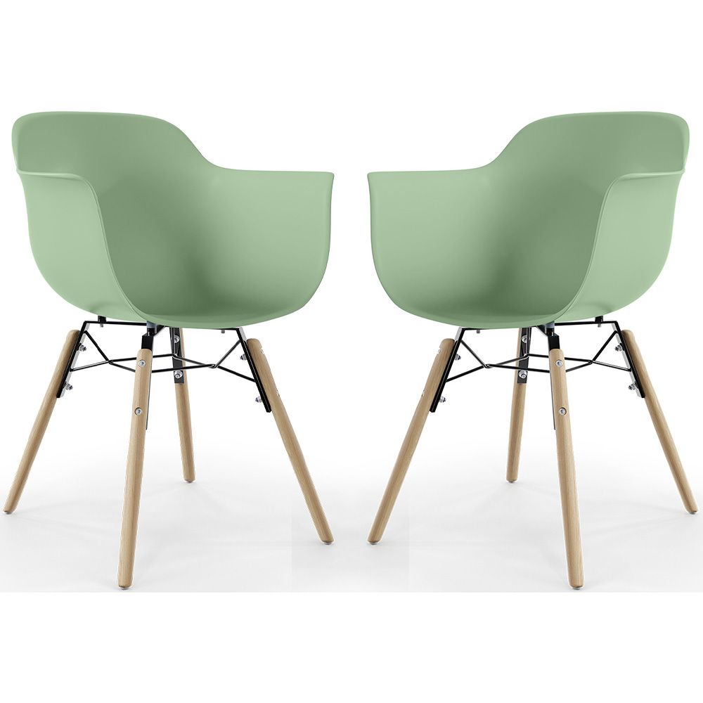 Eetkamerstoel - Scandinavisch Design - Houten Poten - Set van 2 - Nordika image 8