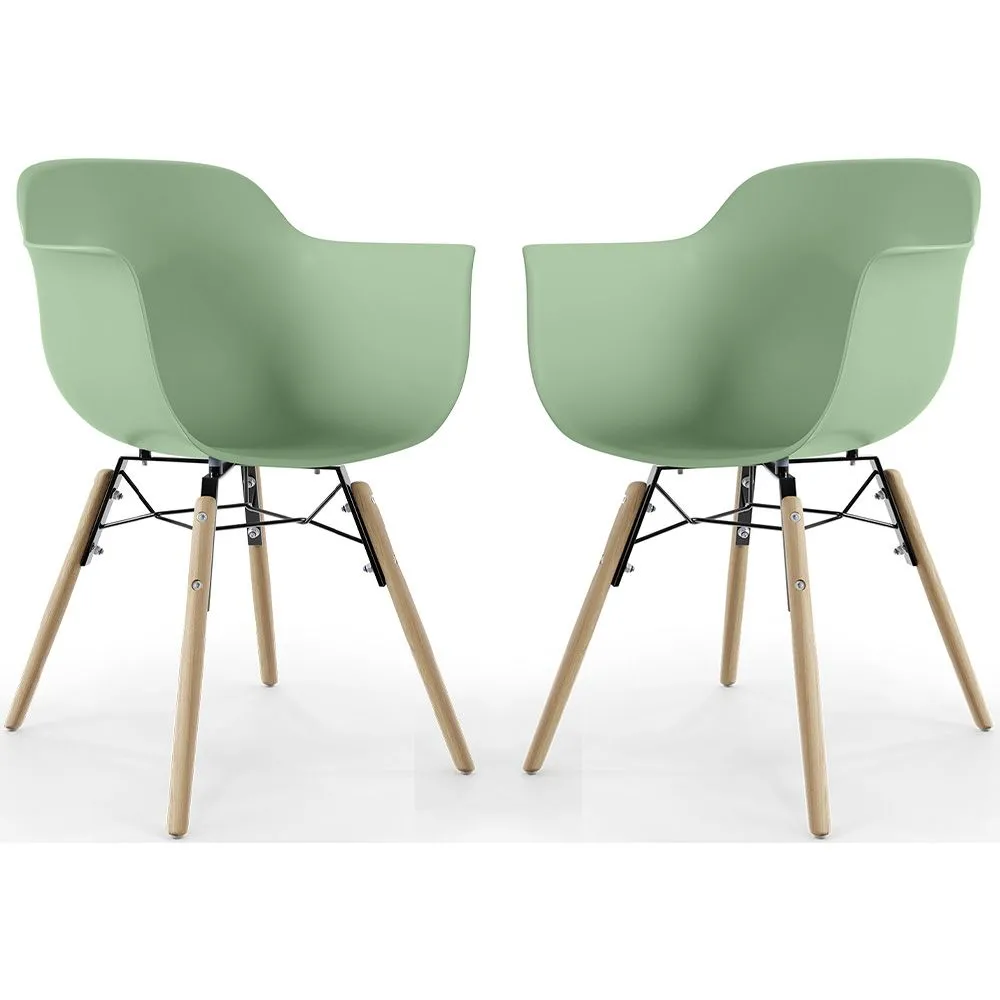 Eetkamerstoel - Scandinavisch Design - Houten Poten - Set van 2 - Nordika image 8