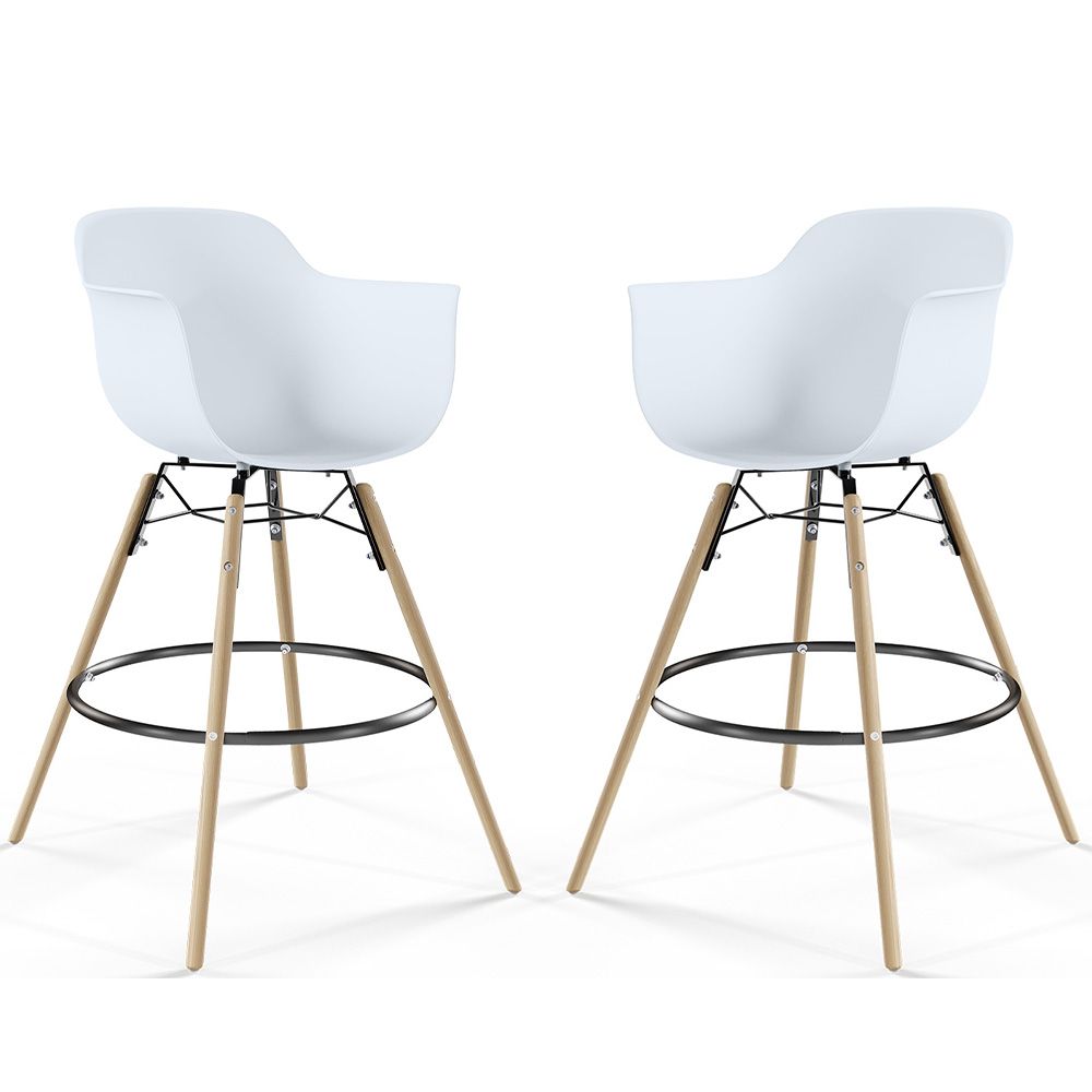 Barkruk - Scandinavisch Design - Houten Poten - Set van 2 - Nordika image 8