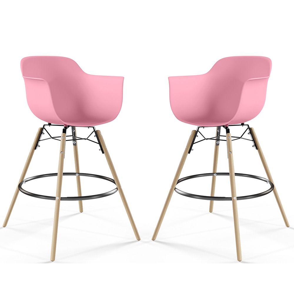 Barkruk - Scandinavisch Design - Houten Poten - Set van 2 - Nordika image 8