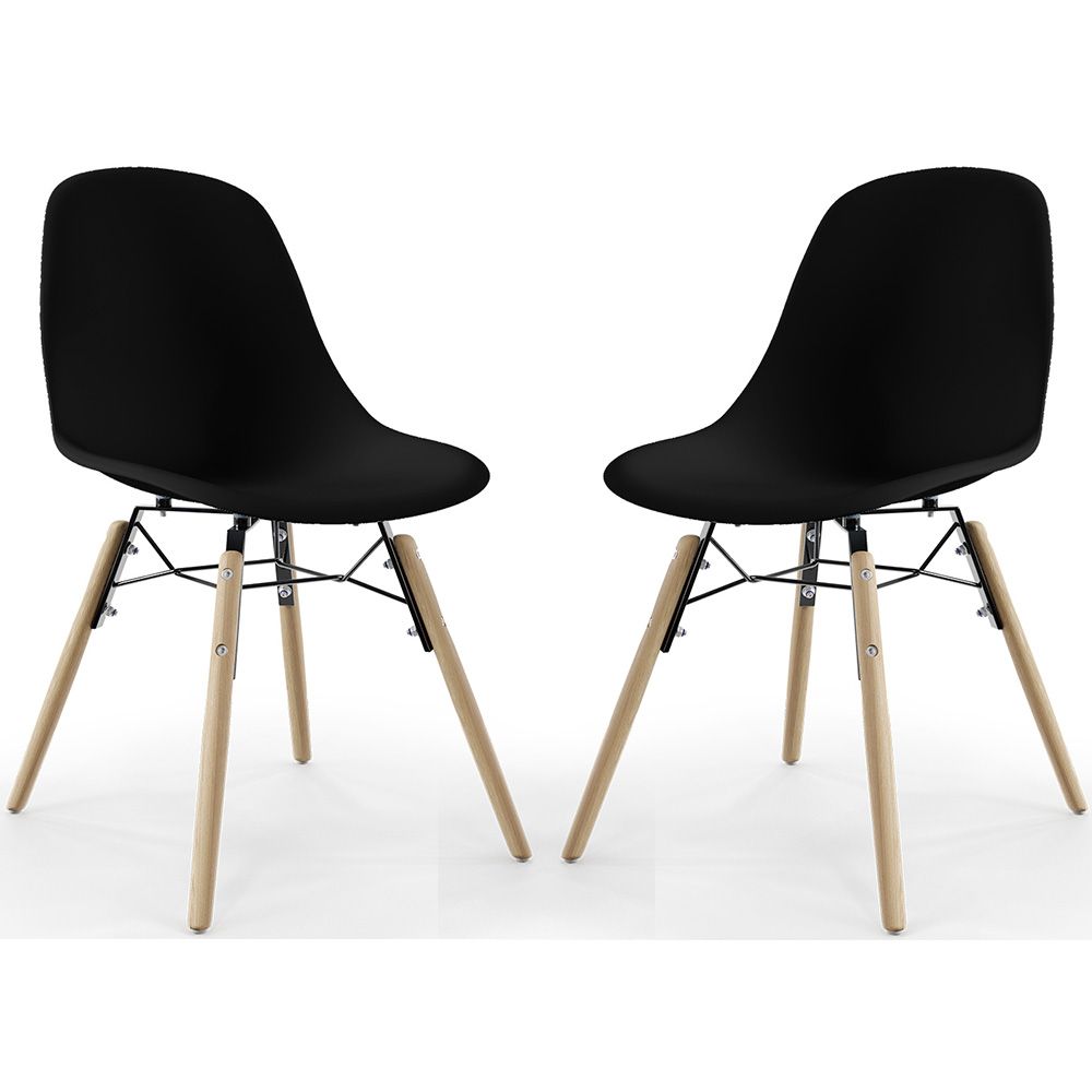 Eetkamerstoel - Scandinavisch Design - Houten Poten - Set van 2 - Skögur image 8