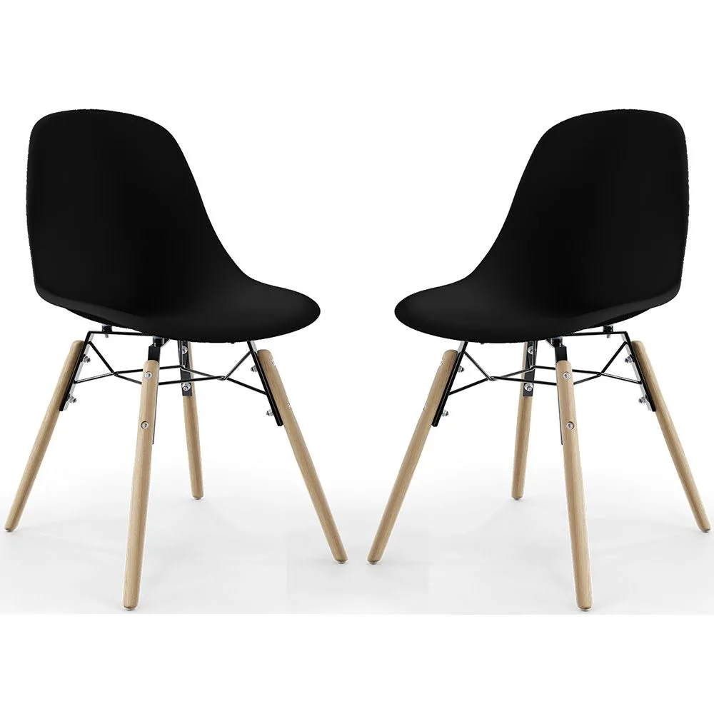 Eetkamerstoel - Scandinavisch Design - Houten Poten - Set van 2 - Skögur image 8